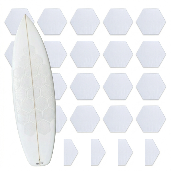 Hex Grip clear dotted hexagonal pads laid out showing full set
