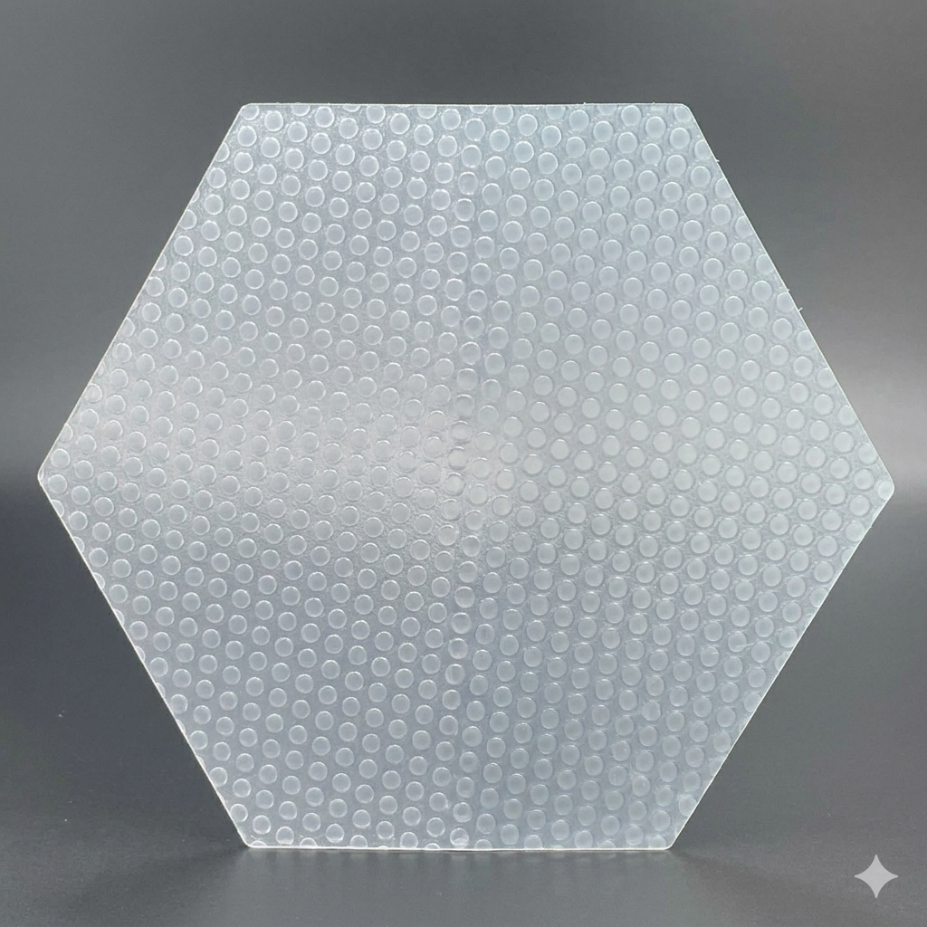 Single Hex Grip clear dotted traction pad panel showing hexagonal texture
